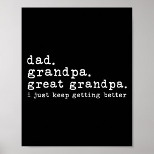 Póster Papá Abuelo Gran Abuelo Funerario Día de los Padre