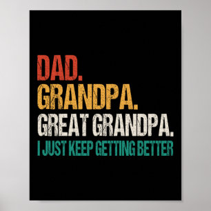 Póster Papá Abuelo Gran Día De Los Padres Abuelos