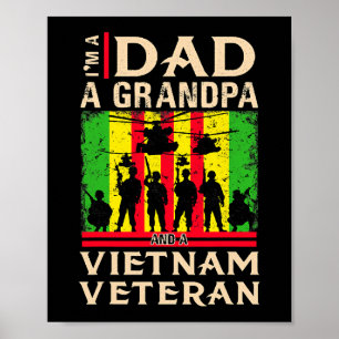 Póster Papá Abuelo Vietnam Veteranos Camisetas padres vet