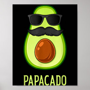 Póster Papá Aguacate Papacado Divertido Papá Padre Aguaca