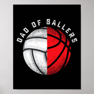 Póster Papá Baloncestistas Divertido Regalo Baloncesto Vo