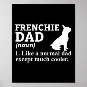 Póster Papá Bulldog francés Francés Perro Cachorro francé