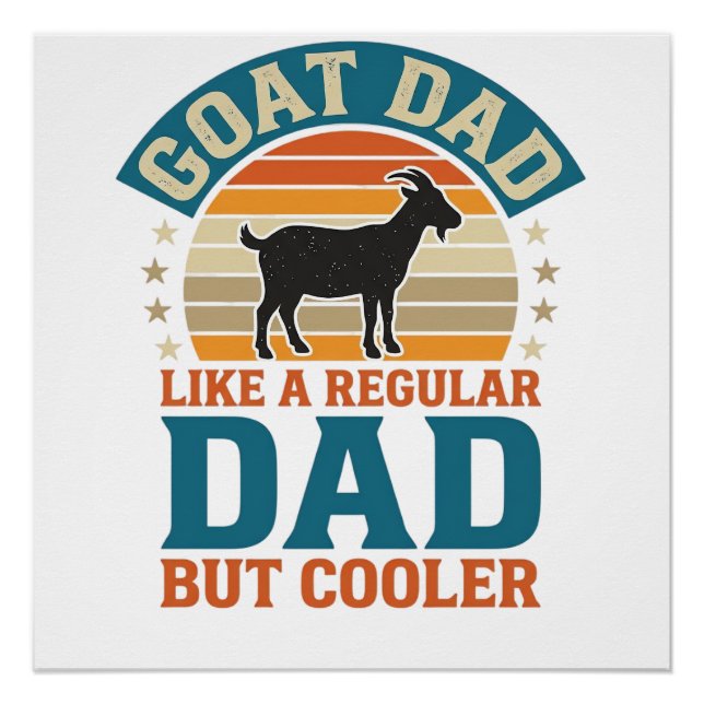 Póster Papá Cabra Como un Papá Normal Pero Más Guay Camis (Anverso)