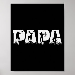 Póster Papa cazando el Día del Padre Cazador