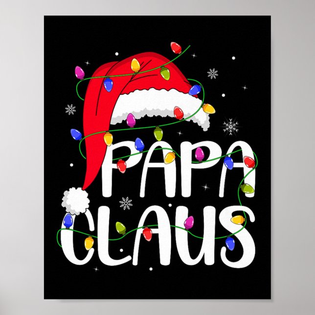Póster Papa Claus Christmas Family Matching Dad Daddy Xma (Frente)