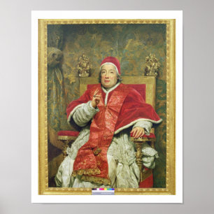 Póster Papa Clemente XIII (1693-1769) (aceite en lona)