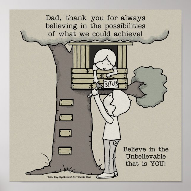 Póster Papá cree en las posibilidades (Frente)