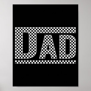 Póster Papá Cuadros Negro Blanco Divertido Papá Día del P