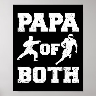 Póster Papa De Ambos Graciosos Fútbol Y Karate Papa