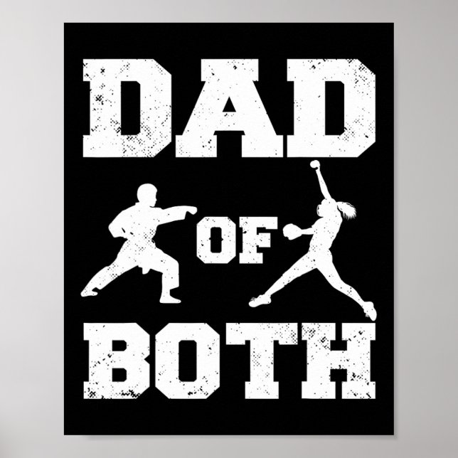 Póster Papá De Ambos Graciosos Karate Softll (Frente)