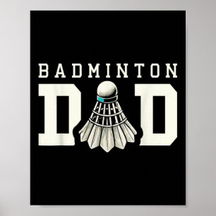 Póster Papá de bádminton Aficionado de los deportes de vo