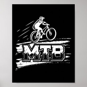 Póster Papá de bicicleta de montaña Ciclismo de montaña D