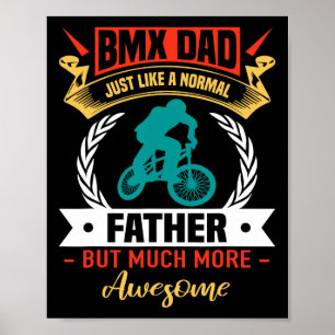 Póster Papá de Bmx en bicicleta vida impresionante padre 