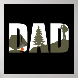 Póster papá de campamento