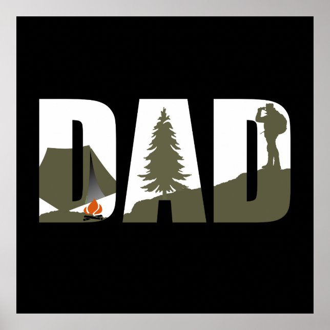Póster papá de campamento (Frente)