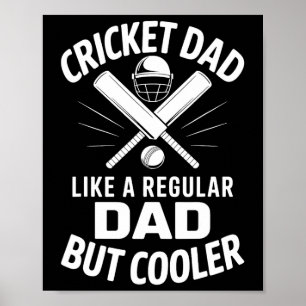 Póster Papá de cricket divertido de cricket