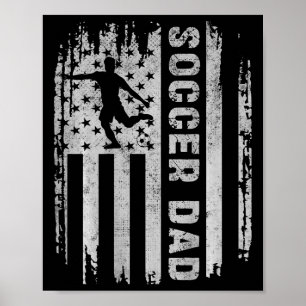 Póster Papá de fútbol bandera americana EE. UU. en Ck pad