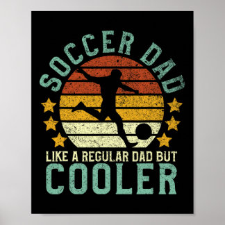 Póster Papá de fútbol jugador y fanático divertido de fút