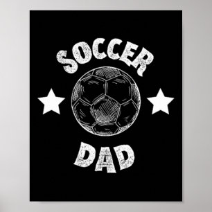 Póster Papá de fútbol masculino Familia Equipo de fútbol