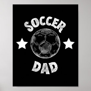 Póster Papá de fútbol masculino Familia Equipo de fútbol