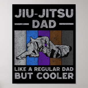 Póster Papá de Jiu-Jitsu Vintage BJJ Jiu Jitsu Brasileño