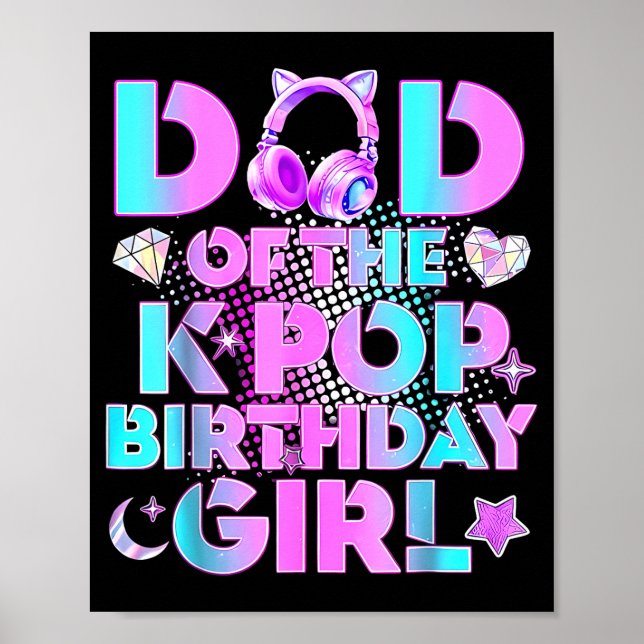 Póster Papá de las chicas de cumpleaños de K-Pop Amante d (Frente)