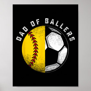 Póster Papá De Llers Padre Hijo Jugador De Fútbol Coach