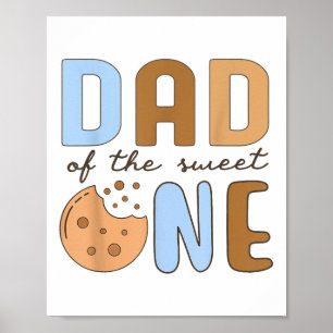 Póster Papá De Los Dulces Una Galletas Y La Leche Primer