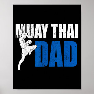 Póster Papá de Muay Thai Boxeo Kickboxing MMA Muay Thai