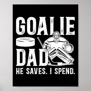 Póster Papá de portero de hockey divertido de un portero