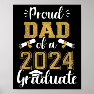 Póster Papá De Un Graduado Superior De 2024 De Cl