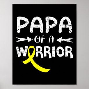 Póster Papa De Un Guerrero Contra El Cáncer De Niñez De P