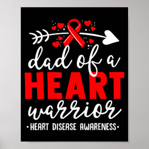 Póster Papá de un guerrero del corazón Conciencia de la e