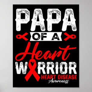 Póster Papa de un guerrero del corazón Enfermedad cardíac