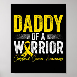 Póster Papá de un guerrero Infancia Cáncer Padre Hombres