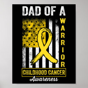Póster Papá de un guerrero para la conciencia del cáncer