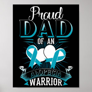 Póster Papá De Un Regalo De Guerrero De Alopecia