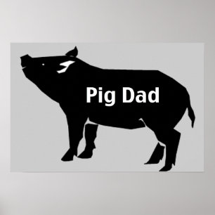 Póster Papá del cerdo