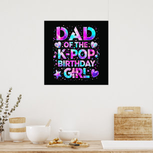 Póster Papá del cumpleaños de K-Pop música coreana