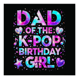 Póster Papá del cumpleaños de K-Pop música coreana