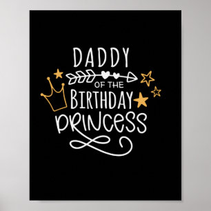 Póster Papá del Día del Padre de la Princesa del Cumpleañ