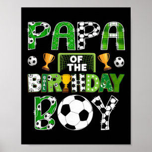 Póster Papa Del Jugador De Fútbol Del Cumpleaños Día De J