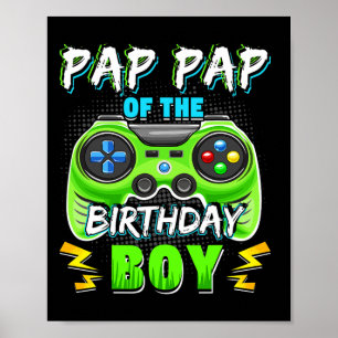 Póster Papá del niño de cumpleaños coincidente con el jug