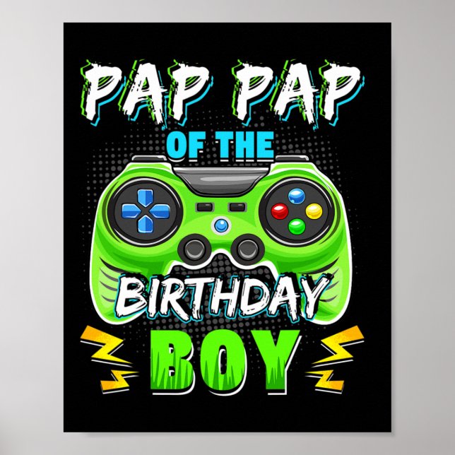Póster Papá del niño de cumpleaños coincidente con el jug (Frente)