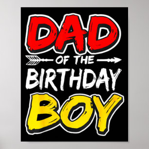Póster Papá del niño de cumpleaños fiesta familiar a jueg
