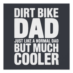 Póster Papá divertido de moto de cross Humor Enfriador Mo