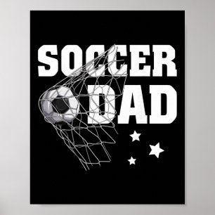 Póster Papá divertido del fútbol Papá amante del deporte