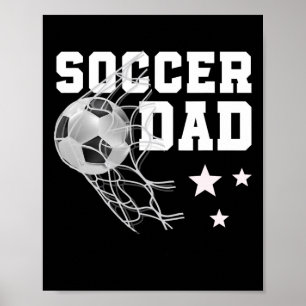 Póster Papá divertido del fútbol Papá del fútbol Amante d