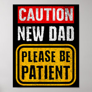 Póster Papá Divertido Nuevo Padre Nuevo Primer Bebe 