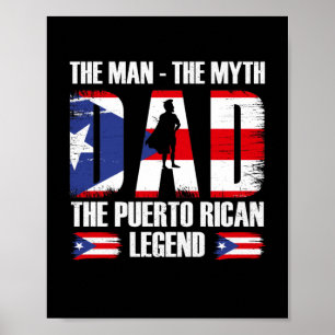 Póster Papá El Hombre El Mito De La Leyenda Puertorriqueñ